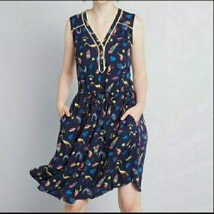 Modcloth Blue Bird pocket Dress